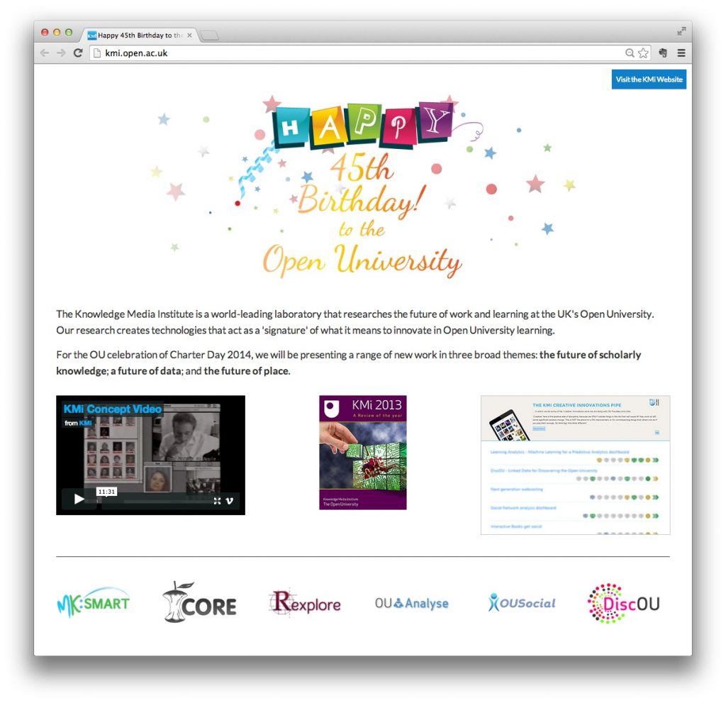 Happy 45th Birthday, Open University