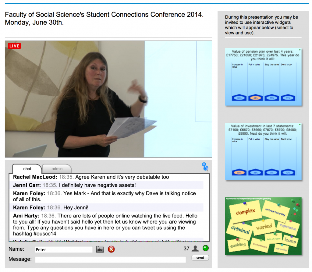 The interactive webconference: Student Connections