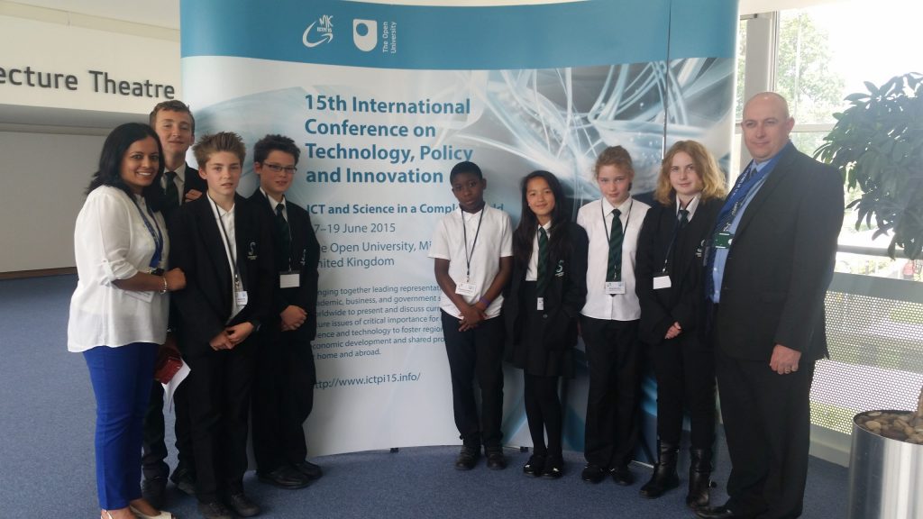 Secondary pupils present three ‘urban inquiries’ projects created through weSPOT at the International Conference on Technology Policy and Innovation