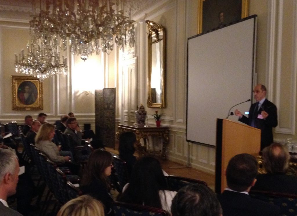 Enrico Motta speaks at British Ambassador’s Residence in Vienna