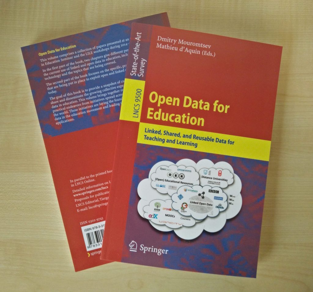 Open Data in Education: Now also a book