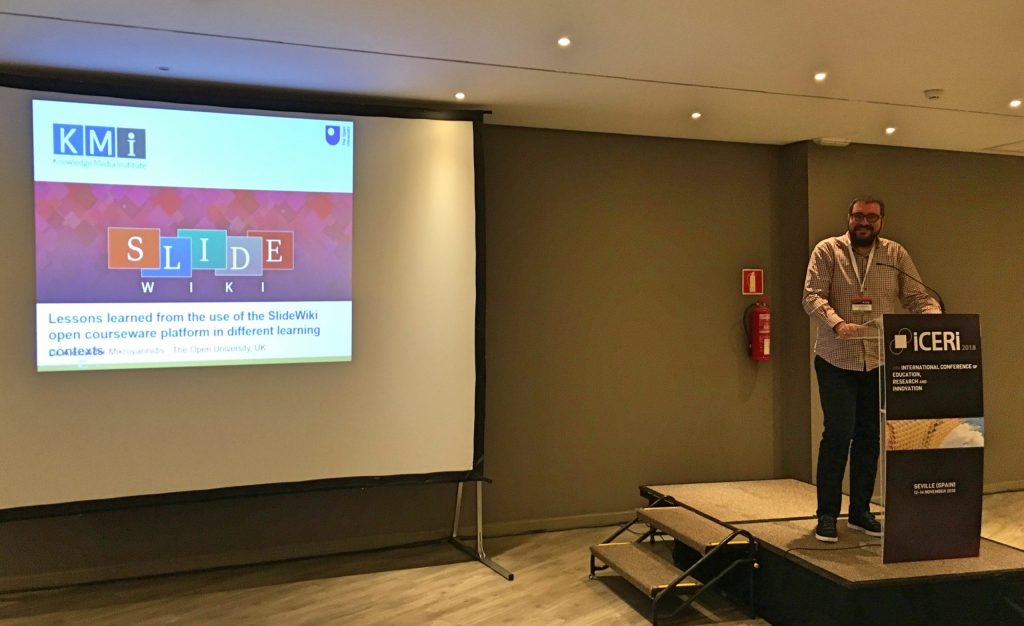 KMi and SlideWiki at ICERI 2018