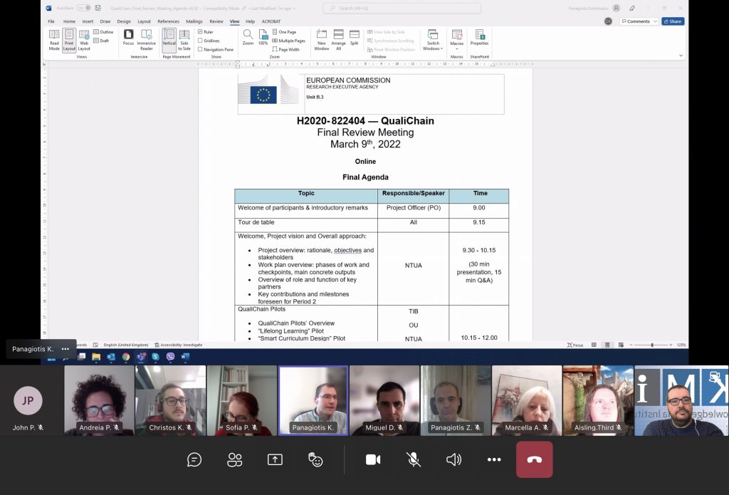 A successful conclusion for QualiChain