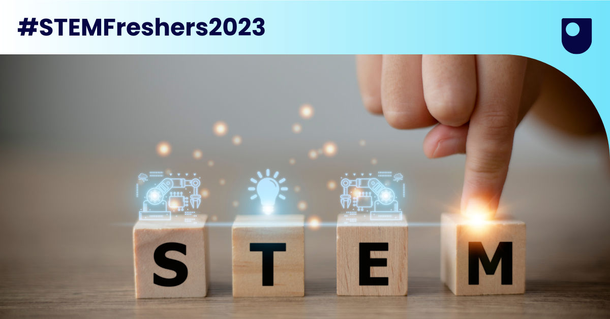 Feature image Logo for Stemfreshers 2020 event featuring the text "Stemfreshers 2020" prominently displayed.