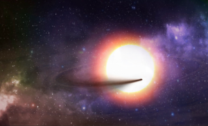 SPS astronomers find signs of a disintegrating planet around a nearby star