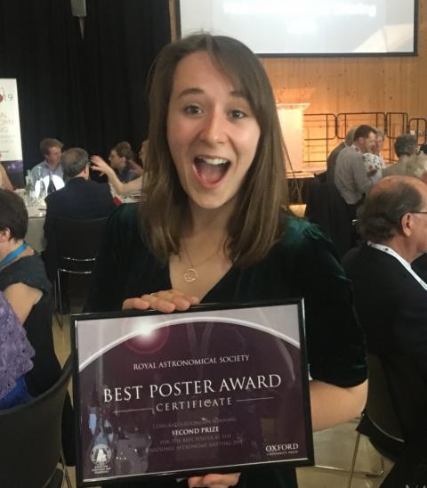 SPS PhD student Heidi Thiemann scoops poster prize at National Astronomy Meeting 2019